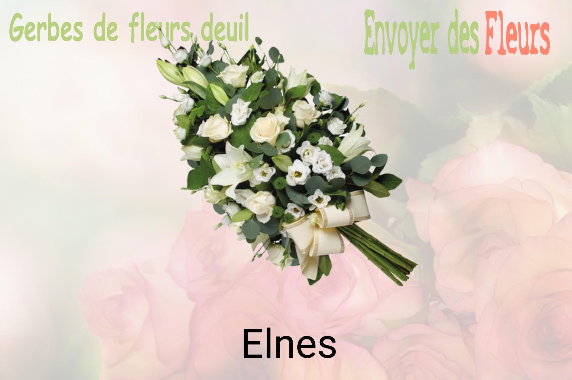 Gerbe de fleurs de deuil livrée à Elnes